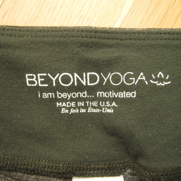 Beyond Yoga Stripe-Hype Long Yoga Leggings Olive Size Medium - Picture 4 of 6
